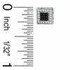 1/7 CT. T.W. Enhanced Black and White Diamond Double Square Stud Earrings in Sterling Silver