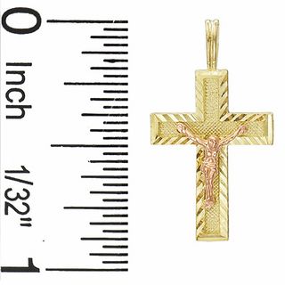 Crucifix in 10K Two-Tone Gold