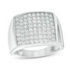 Cubic Zirconia Square Band in Sterling Silver - Size 11