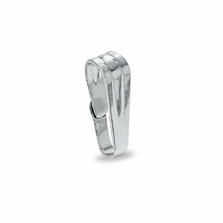 Sterling Silver Ribbed Bail Locket