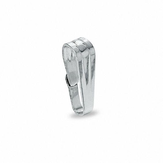 Sterling Silver Ribbed Bail Locket