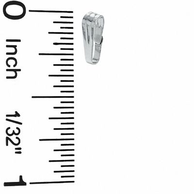 Sterling Silver Ribbed Bail Locket