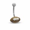 Thumbnail Image 1 of 014 Gauge Football Belly Button Ring in Stainless Steel