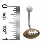 Thumbnail Image 2 of 014 Gauge Football Belly Button Ring in Stainless Steel