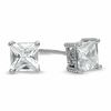 Thumbnail Image 1 of 6.0mm Princess-Cut Cubic Zirconia Fancy Stud Earrings in Sterling Silver