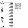 Thumbnail Image 2 of 6.0mm Princess-Cut Cubic Zirconia Fancy Stud Earrings in Sterling Silver