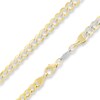 Thumbnail Image 1 of Reversible 10K Gold over Sterling Silver 4.5mm Pavé Curb Chain Necklace - 20"