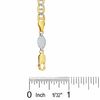 Thumbnail Image 2 of 10K Gold over Sterling Silver 5.4mm Pavé Mariner Chain Necklace - 22"