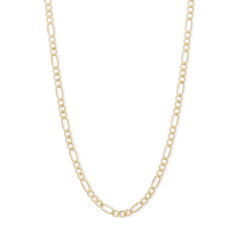 Main Image 1 of 10K Gold Bonded Pavé Figaro Chain Made in Italy - 18"