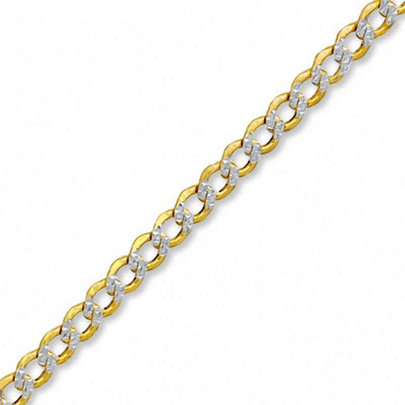 Main Image 1 of 080 Gauge Polished Curb Chain Bracelet in 14K Gold Bonded Sterling Silver - 7.5"
