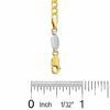 Thumbnail Image 2 of 080 Gauge Polished Curb Chain Bracelet in 14K Gold Bonded Sterling Silver - 7.5"