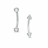 018 Gauge Ball and Spike Curved Barbell Set in Solid Stainless Steel - 5/16"