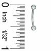 018 Gauge Ball and Spike Curved Barbell Set in Solid Stainless Steel - 5/16"