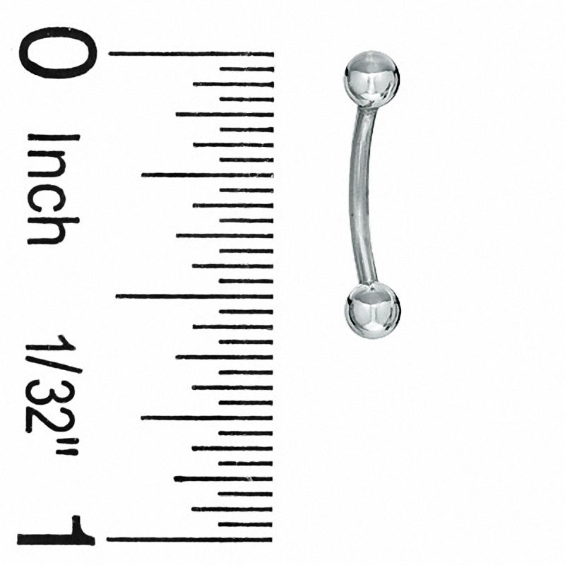 018 Gauge Ball and Spike Curved Barbell Set in Solid Stainless Steel - 5/16"