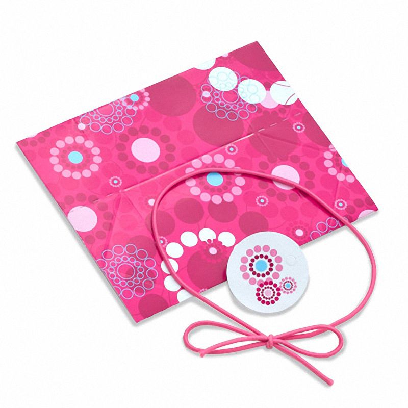 Pink Floral Gift Wrap Instant Small Square Box