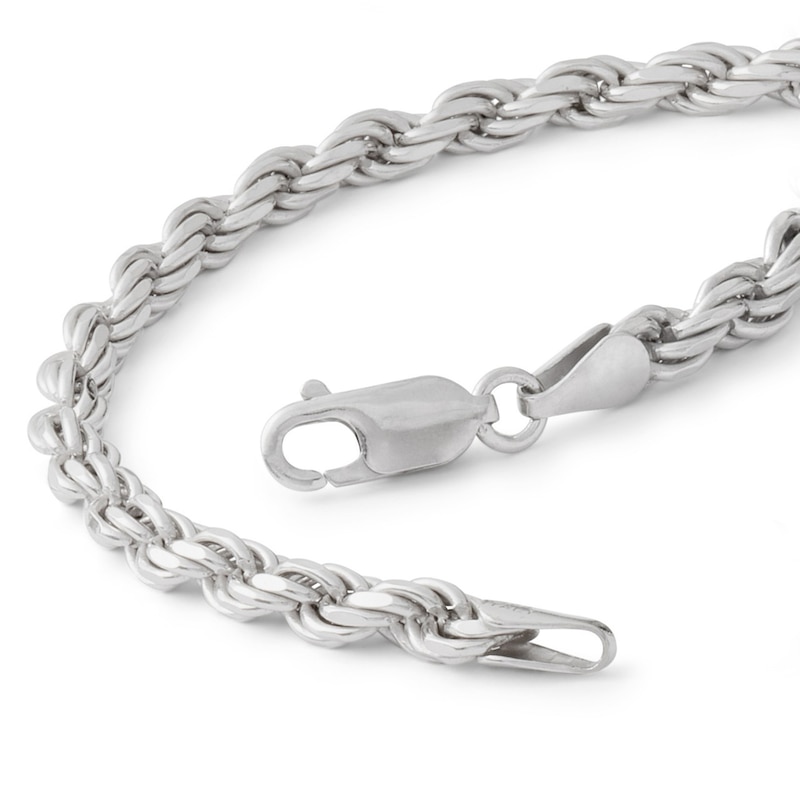 Made in Italy 100 Gauge Diamond-Cut Rope Chain Bracelet in Solid Sterling Silver - 9"