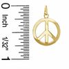 Thumbnail Image 2 of Peace Sign Charm in 10K Gold