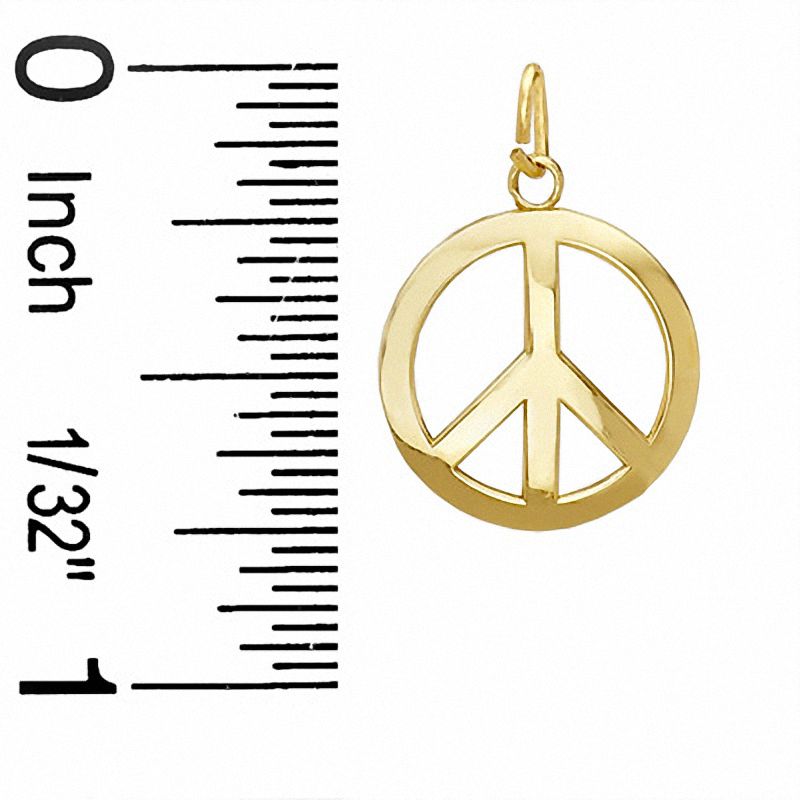 Main Image 2 of Peace Sign Charm in 10K Gold