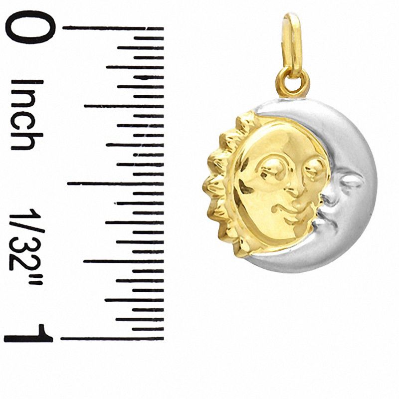 Main Image 2 of Moon and Star Charm in 10K Gold