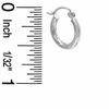 10K White Gold 13mm Polished Tube Hoop Earrings