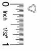 Open Heart Stud Earrings in 10K White Gold