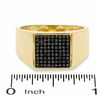 Thumbnail Image 3 of 1/3 CT. T.W. Black Diamond Ring in 10K Gold - Size 10.5