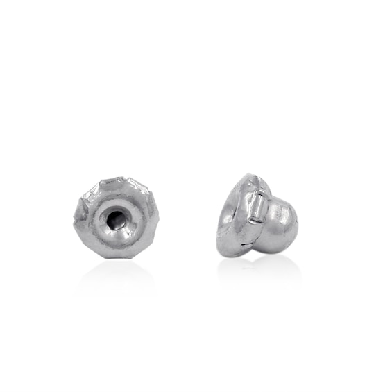 Holibanna Earring Backs Flat Back Earrings Stainless Steel Stud Earrings 2  Pairs Pierced Earring Backs Replacement Metal Earring Backs Locking Backs