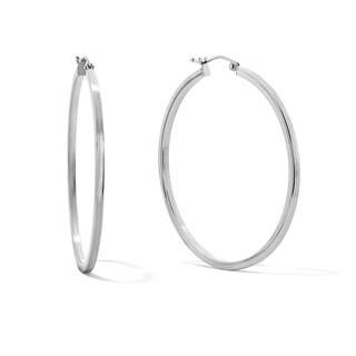 Sterling Silver Tube Hoops