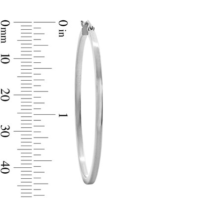 Sterling Silver Tube Hoops