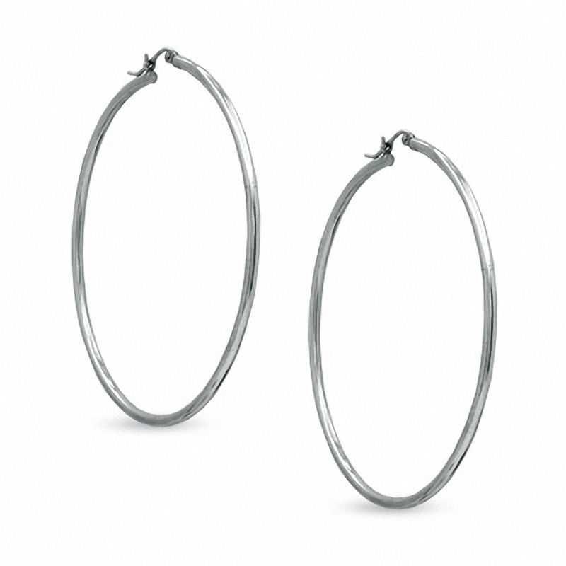 つきMelissaJoyManningLongOval Hoops(片耳) Amazon.com: Sterling Silver Hoop Earrings, 925 Sterling