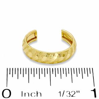 3mm Diamond-Cut Ribbed Toe Ring in 10K Gold Tube