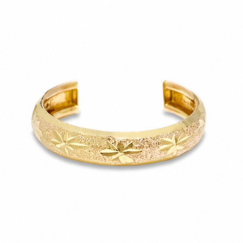 Main Image 1 of 3mm Flower Toe Ring in 10K Gold Tube