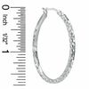 Thumbnail Image 1 of Sterling Silver 40mm Diamond-Cut Hoop Earrings