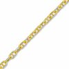 10K Gold over Sterling Silver 3.2mm Mariner Chain Anklet - 10"