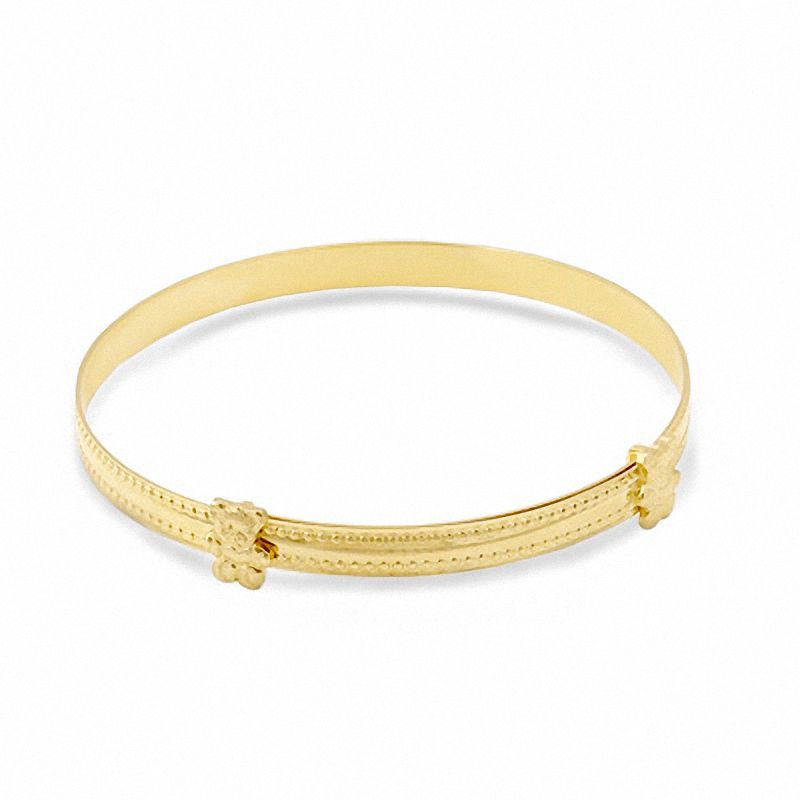 Main Image 1 of Child's Adjustable 14K Gold Fill Teddy Bear Bangle Bracelet