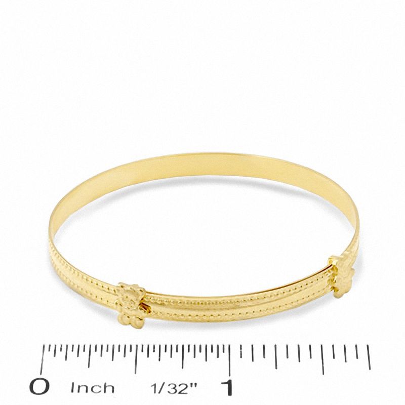 Main Image 2 of Child's Adjustable 14K Gold Fill Teddy Bear Bangle Bracelet