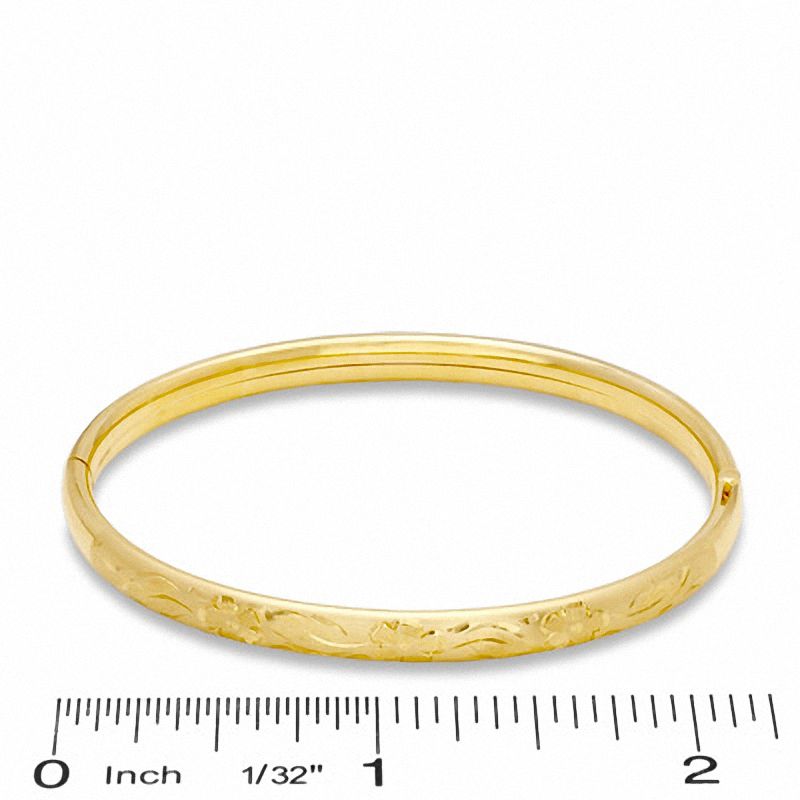 Main Image 2 of Child's Adjustable 14K Gold Fill Engraved Bangle - 6.25"