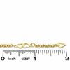 Thumbnail Image 2 of 10K Gold Adjustable Mirror Heart Anklet - 10"