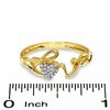 1/20 CT. T.W. Heart-Shaped Composite Diamond "Love" Ring in 10K Gold