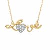 Thumbnail Image 1 of Diamond Accent "Love" Heart Pendant in 10K Gold