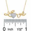 Thumbnail Image 2 of Diamond Accent "Love" Heart Pendant in 10K Gold