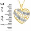 Thumbnail Image 1 of Diamond Accent MOM Heart Pendant in 18K Gold-Plated Sterling Silver