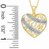 Thumbnail Image 2 of Diamond Accent MOM Heart Pendant in 18K Gold-Plated Sterling Silver
