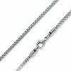 Thumbnail Image 1 of Stainless Steel 2mm Open Box Chain Necklace - 24"