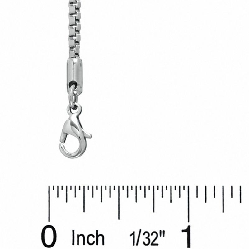 Main Image 2 of Stainless Steel 2mm Open Box Chain Necklace - 24"