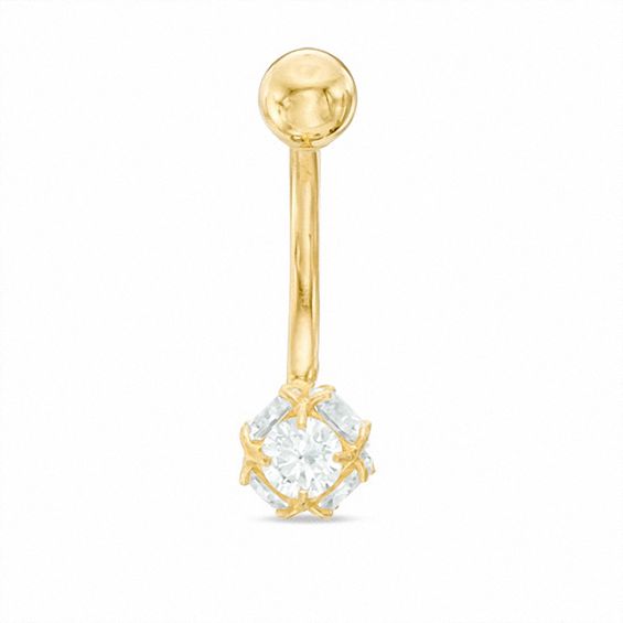 Banter 10K Semi Solid Gold Spiked Ball Belly Button Ring Connecticut Post Mall