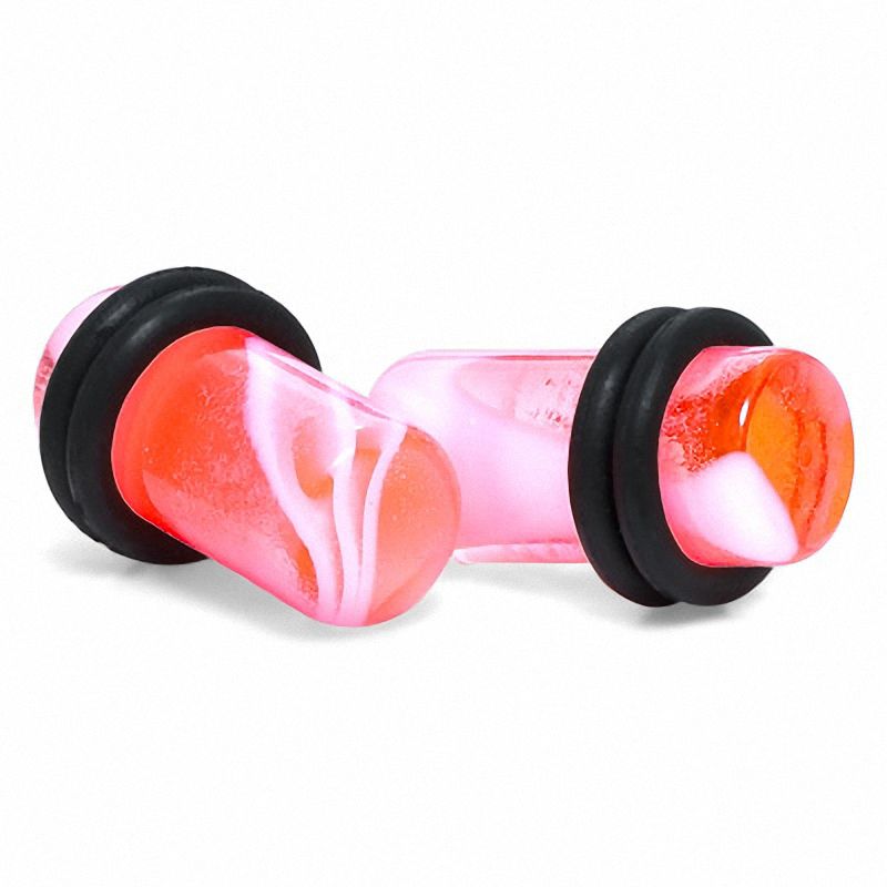 Main Image 1 of 002 Gauge Pink Acrylic Plugs - 6.5mm