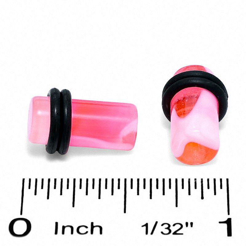 002 Gauge Pink Acrylic Plugs - 6.5mm