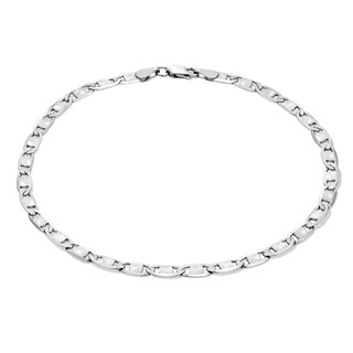 Sterling Silver Star Chain Anklet Made in Italy