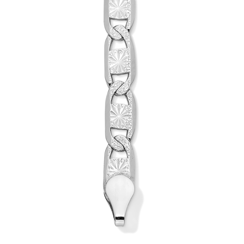 Main Image 4 of Sterling Silver Star Chain Anklet Made in Italy